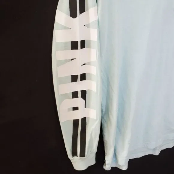 Victoria Secret PINK Blue Pullover Hoodie Top Size Small - Picture 3 of 7